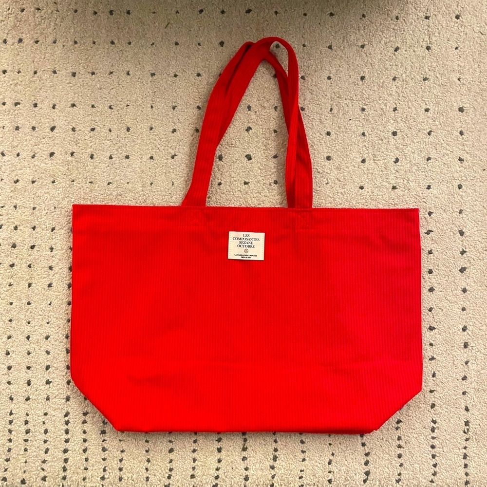 Sézane corduroy tote bag